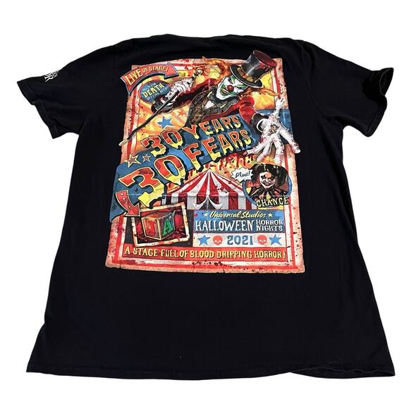 Universal Studios Halloween Horror Nights T-Shirt 30 Years of Fears Clown 2021 - Picture 1 of 7